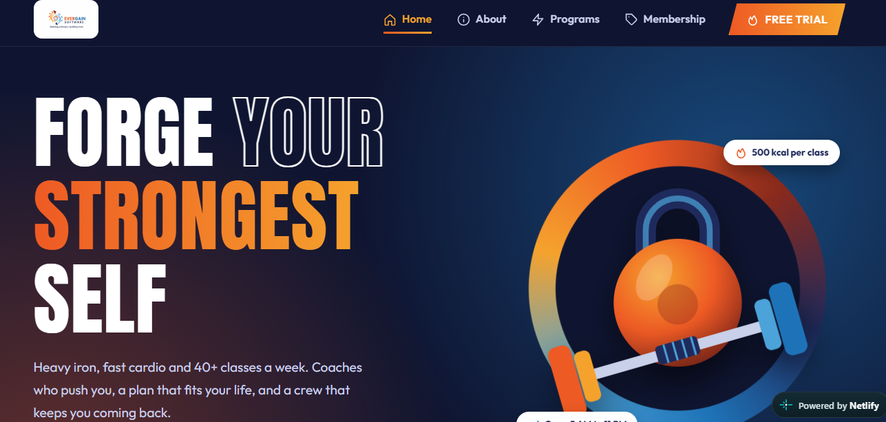 Gym Website Concept 1 preview