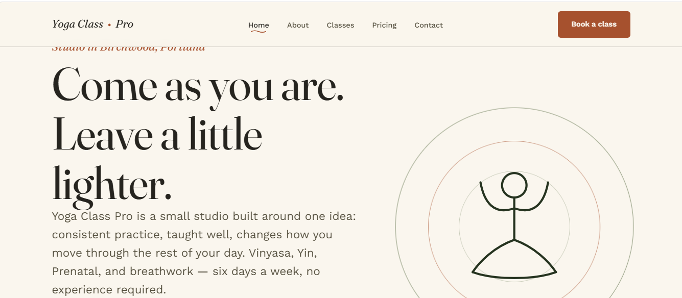 Yoga Website Concept preview